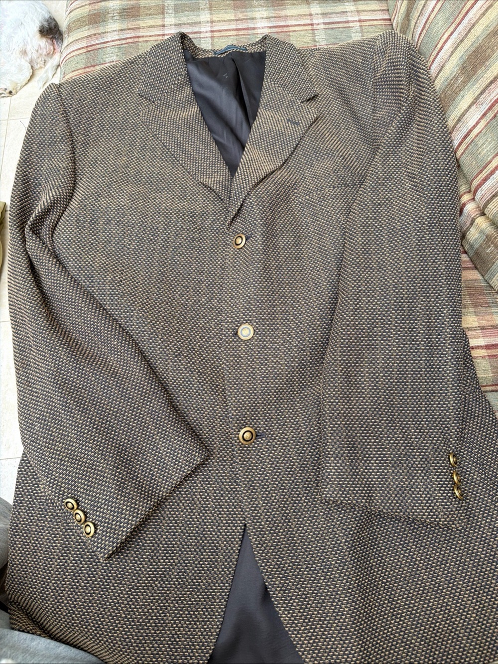 Versace Brown Textured Sport Coat
